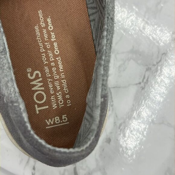 TOMS Altair Grey Wool Slip-On Sneakers-7.5 - Picture 9 of 11